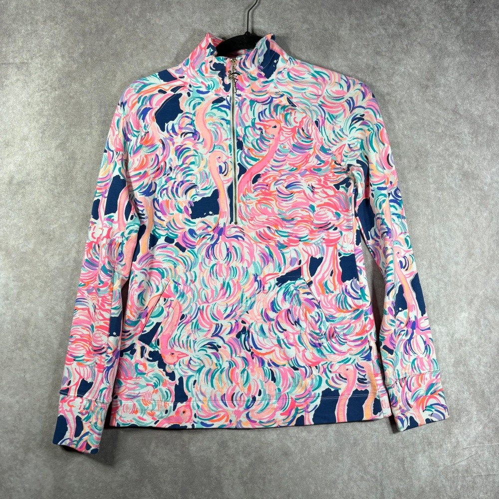 Lilly Pulitzer Skipper Popover Pullover Womens 2XS Multicolor UPF50+ 1/2 Zip